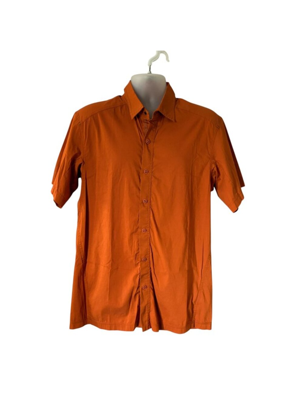 Arcteryx Mens Short Sleeve Button Down Shirt Orange Size Large